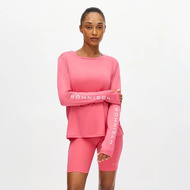 Логотип команды с длинным рукавом Розовый