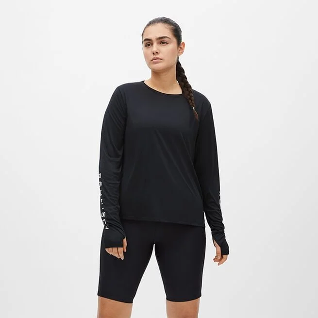 Логотип команды с длинным рукавом, черный