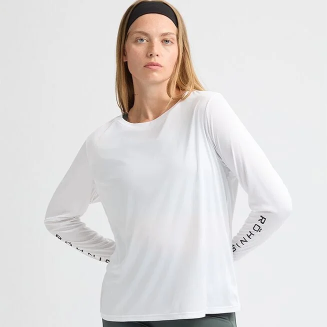 Логотип команды с длинным рукавом, белый