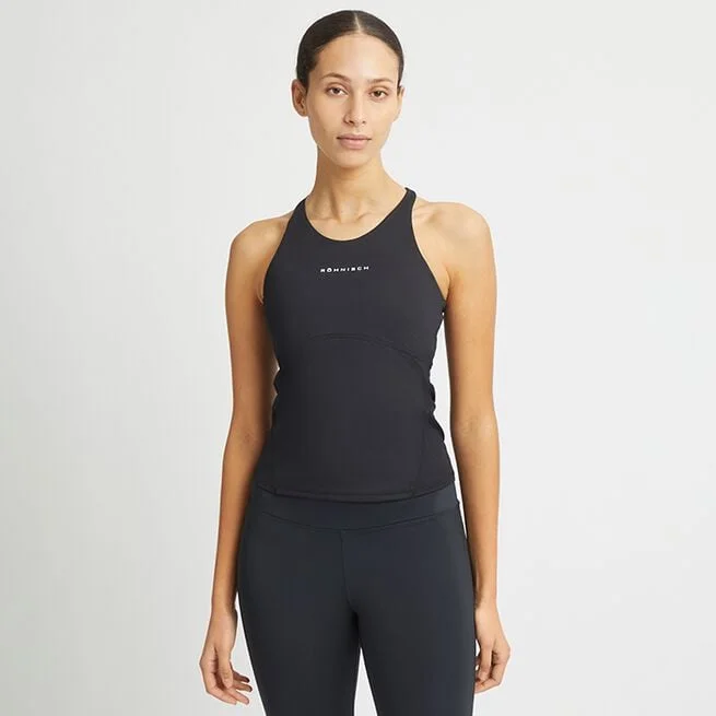 Жаккардовая Рубашка Без Рукавов Черная