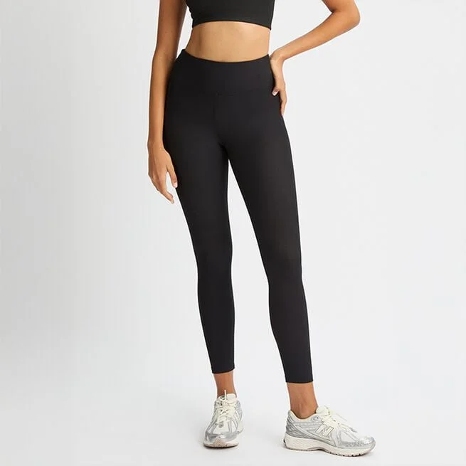 Колготки в рубчик черные