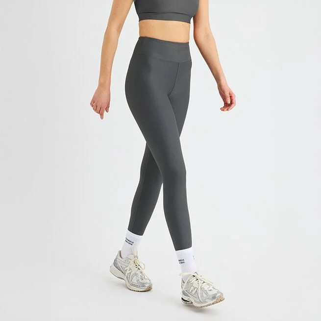 Колготки в рубчик серые