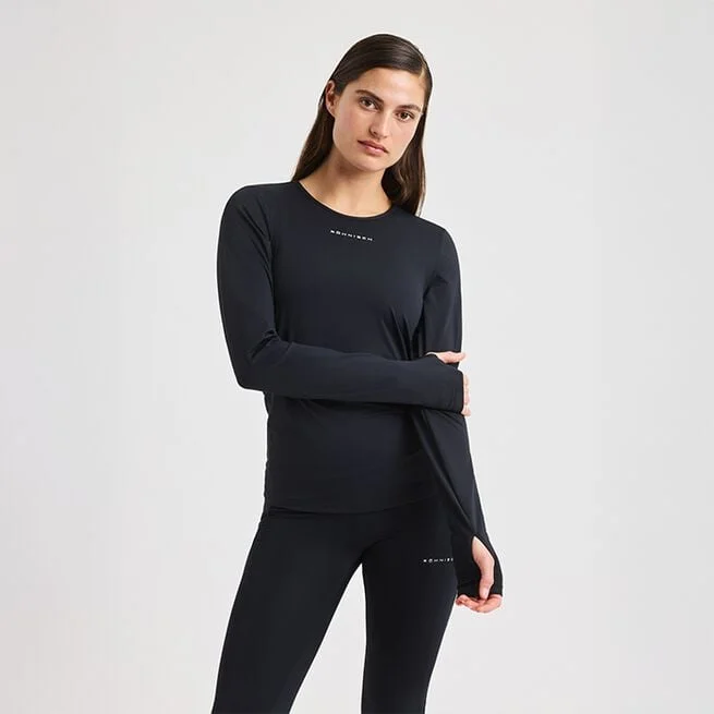 Жаккардовый Длинный Рукав Черный