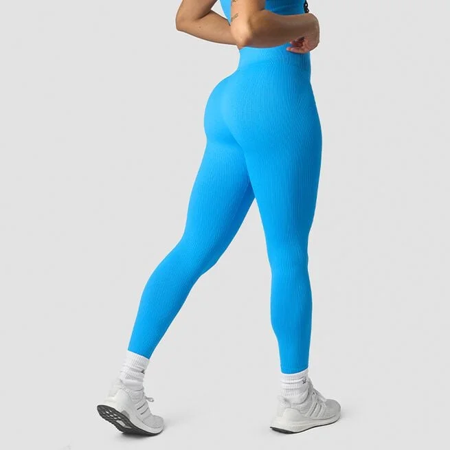 Бесшовные колготки в рубчик Define, лазурный синий