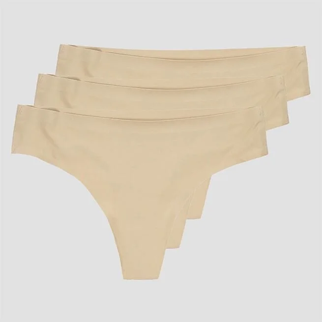 Трусы-невидимки, 3 шт., бежевые