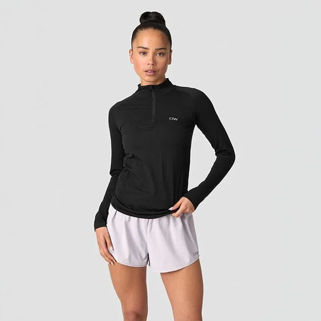 Define с длинным рукавом, молния 1/4, черный