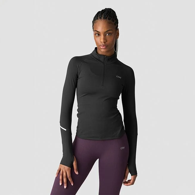 Рубашка с длинным рукавом на каждый день, черная