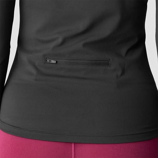 Свитер на молнии 1/4 с длинным рукавом на каждый день Темно-серый