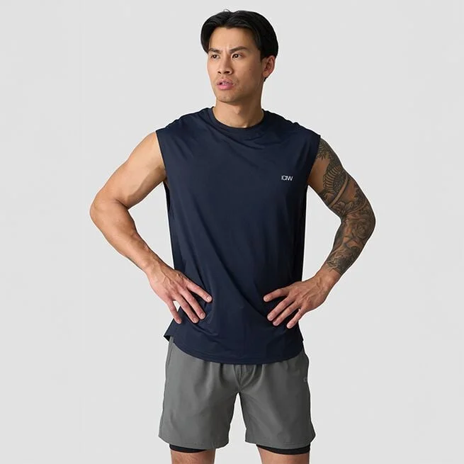 Рубашка без рукавов Stride Темно-синяя