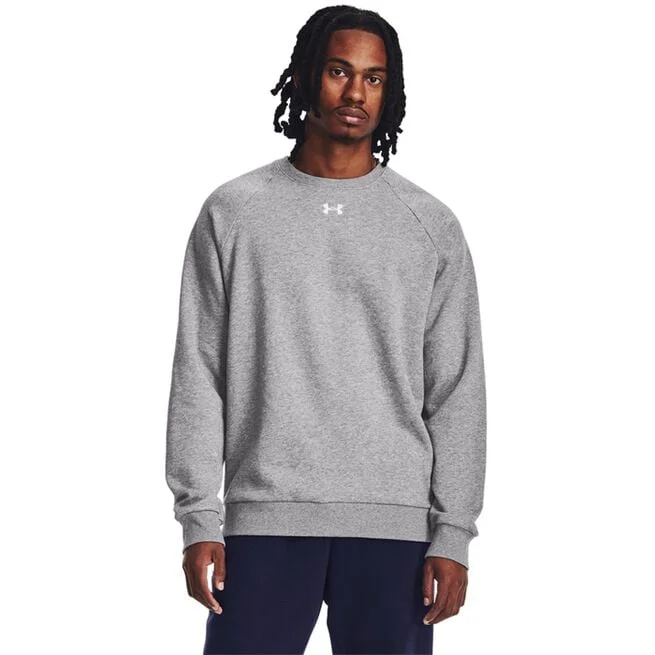 UA Rival Fleece Crew Castlerock Light Heather