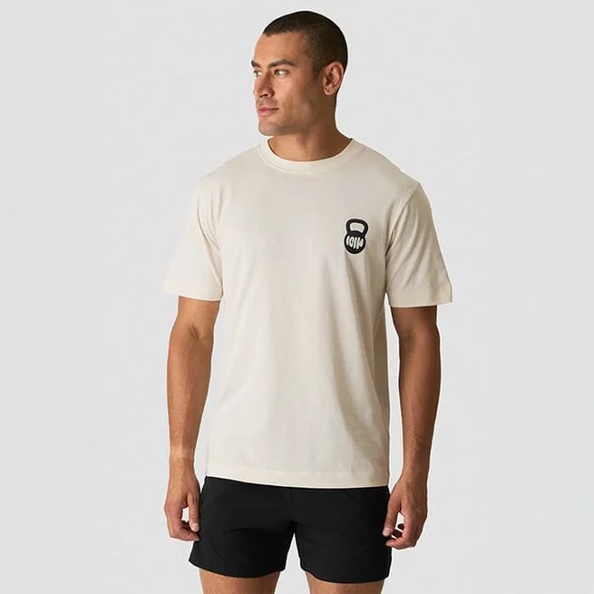 Футболка на каждый день с принтом Бежевая