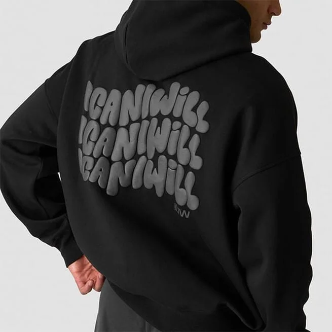 Повседневная толстовка с капюшоном, черная