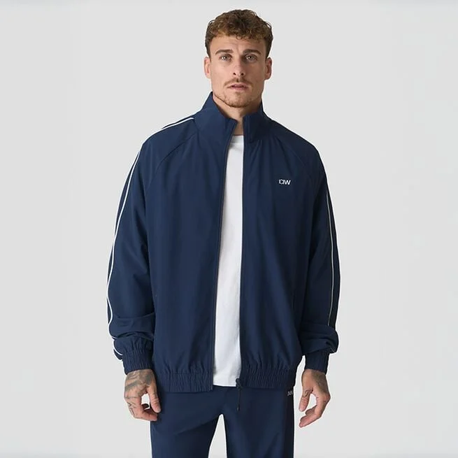 Контрастная куртка Темно-синий