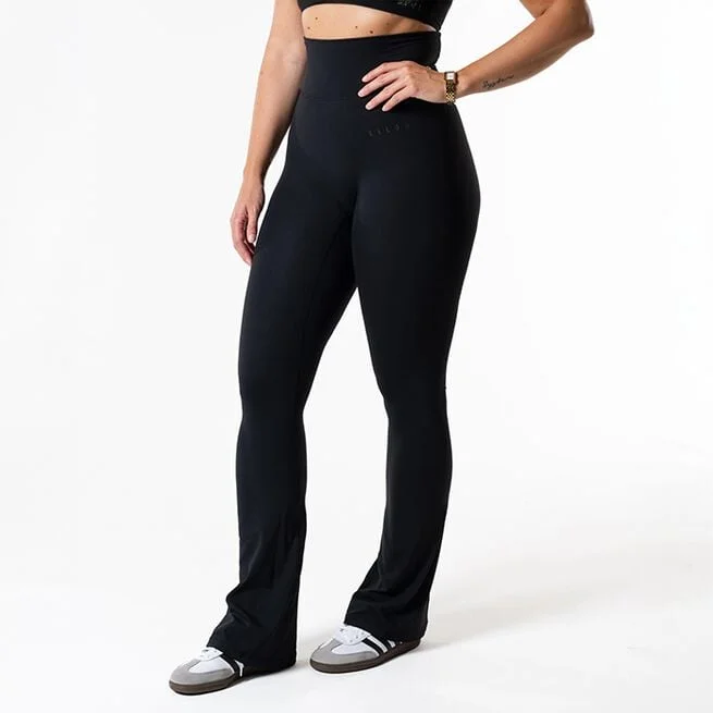 Трико для тренировок Clean, расклешенное, высокое, черное