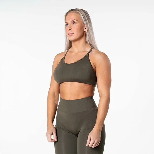 Бесшовный спортивный бюстгальтер Prime, зеленый