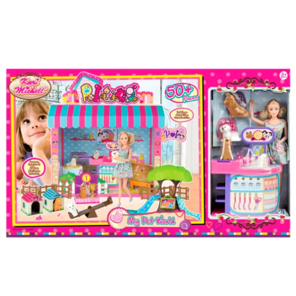 Игровой набор M&C Кукла Кари Мичелл и зоомагазин