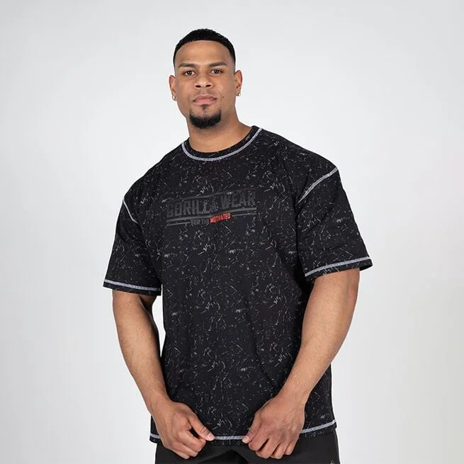 Футболка оверсайз Saginaw, вымытая черная