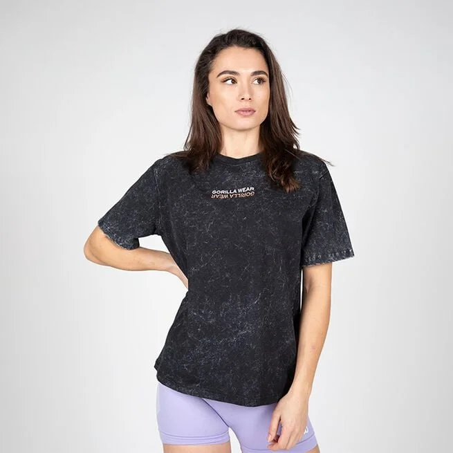 Футболка оверсайз Medina, вымытая черная