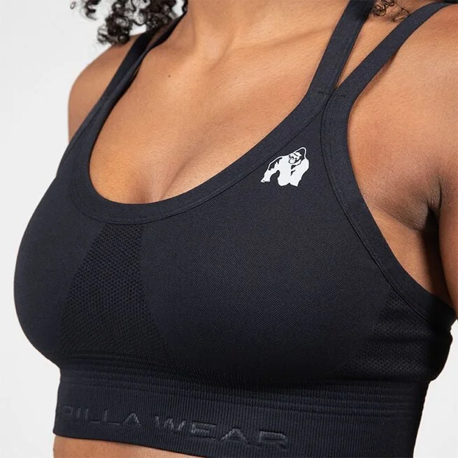 Бесшовный спортивный бюстгальтер Whitney черный
