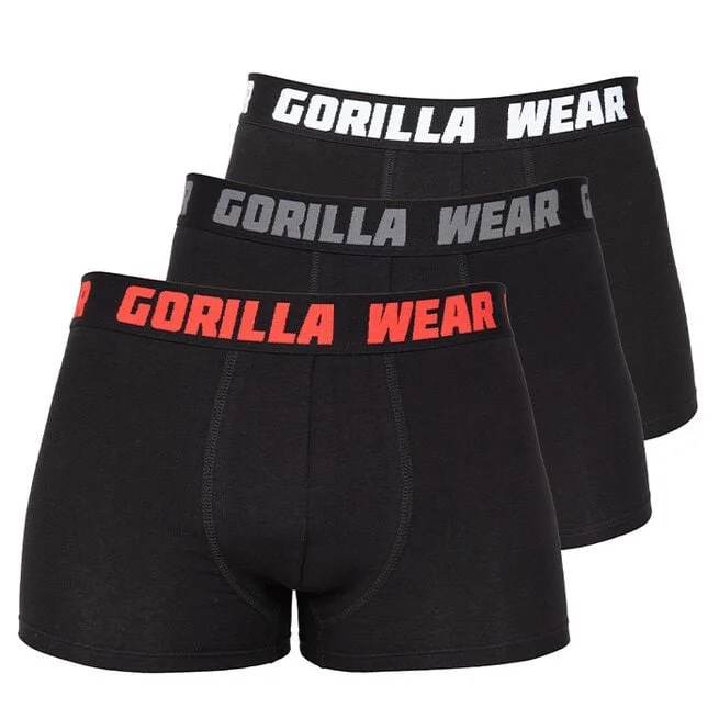 Комплект из 3 боксёрских шорт Gorilla Wear, чёрный