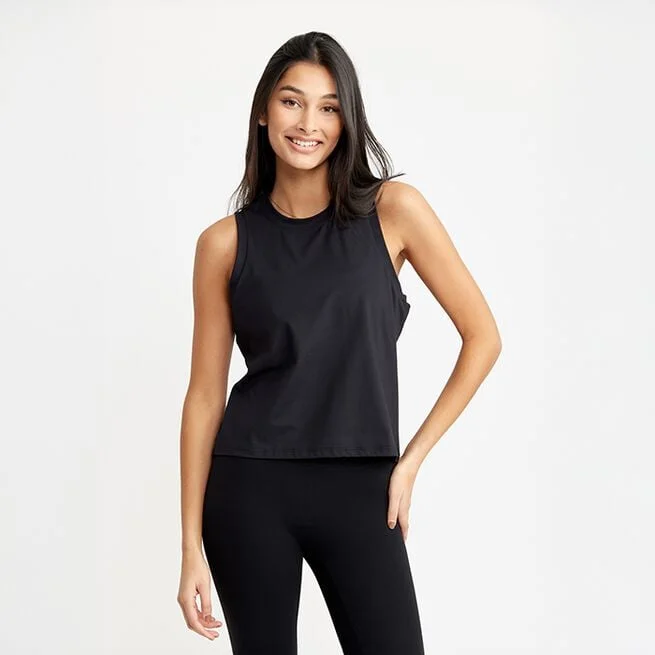 Свободный тренировочный топ черный