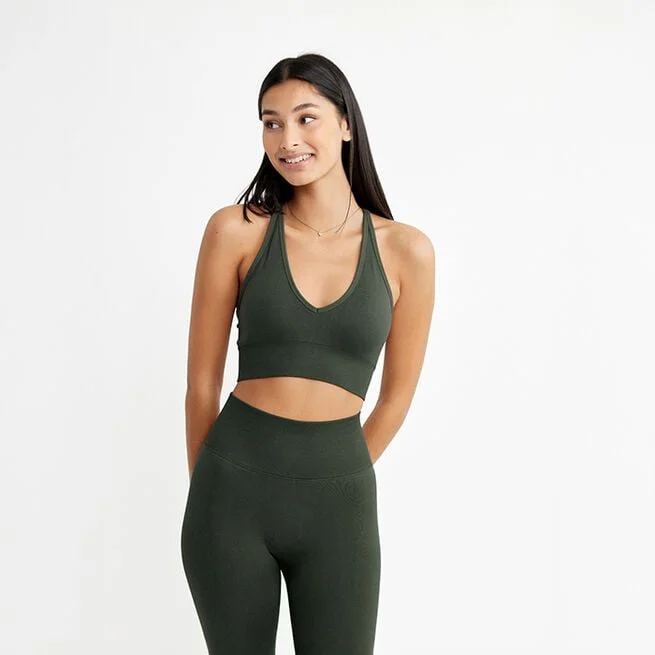 Спортивный бюстгальтер Темно-зеленый