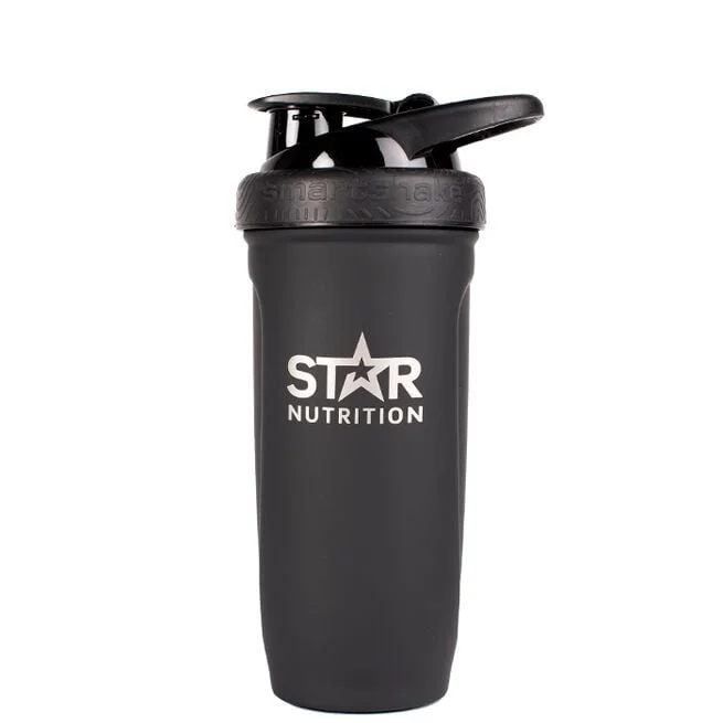 Шейкер Star Nutrition из нержавеющей стали, черный, 900 мл