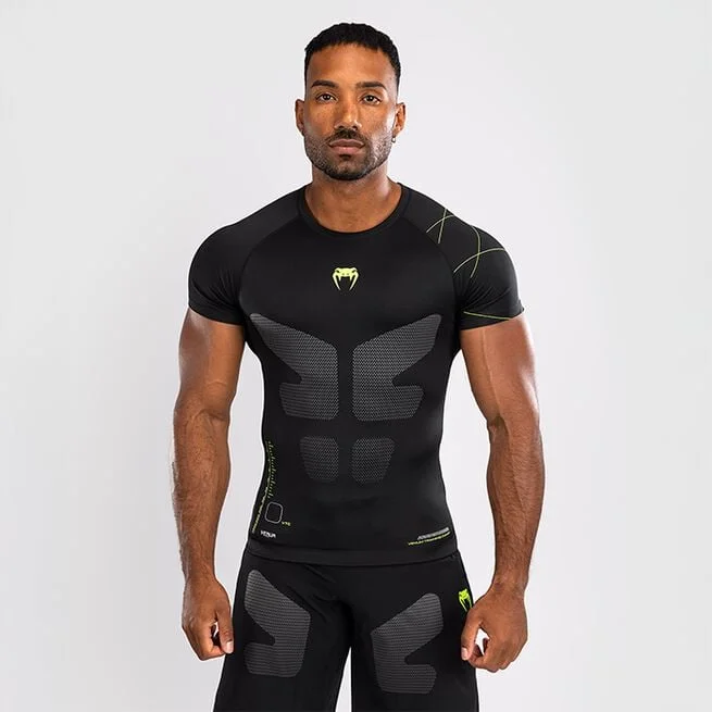 Рашгард Training Camp 4.0 с коротким рукавом Черный Зеленый