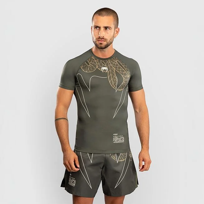 Рашгард Serpenti с коротким рукавом Хаки Бронзовый Цвет Слоновой Кости