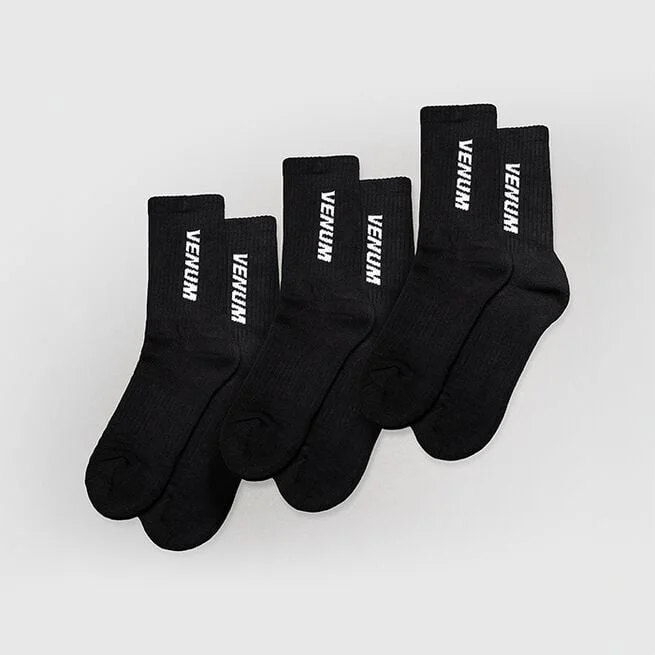 Носки 3 пары Чёрные Белые