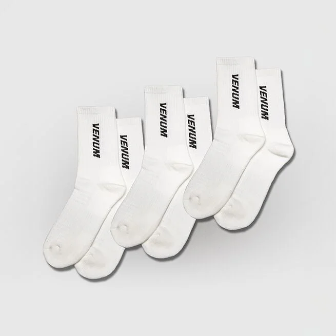 Носки 3 пары Белые Чёрные