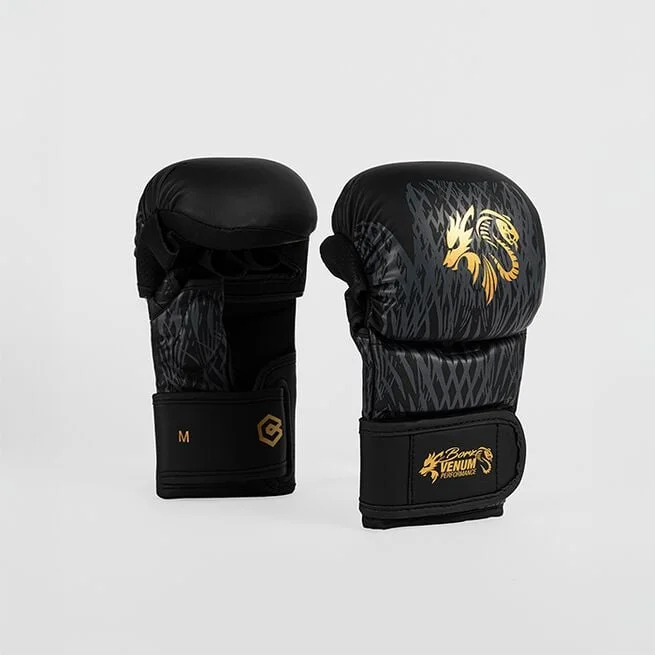 Спарринговые перчатки Venum X Chimaev Wild Borz Черное золото