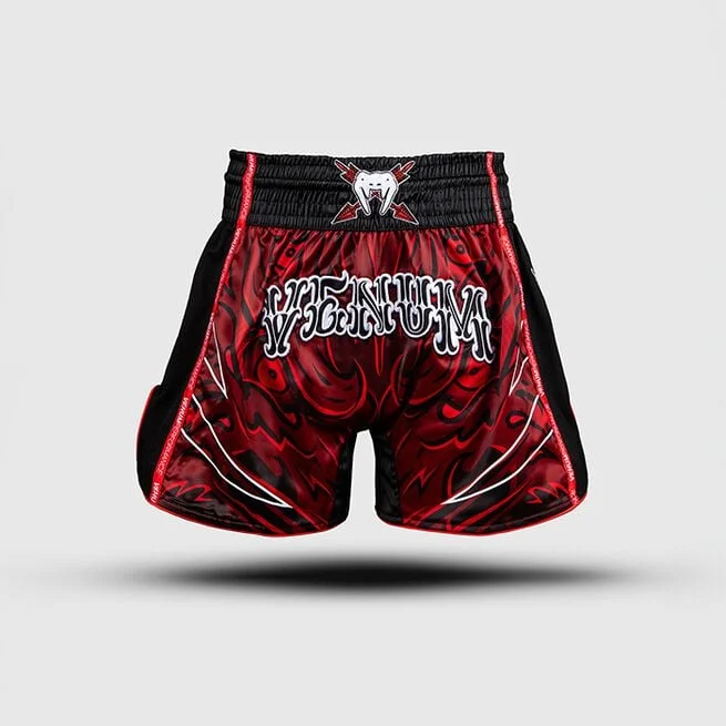 Шорты для тайского бокса Venum Wolf Atak Черный Красный