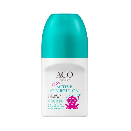 Детский роликовый солнцезащитный крем - лосьон ACO Sun Kids Active Roll-on с SPF 50+ для чувствительной кожи 50 мл