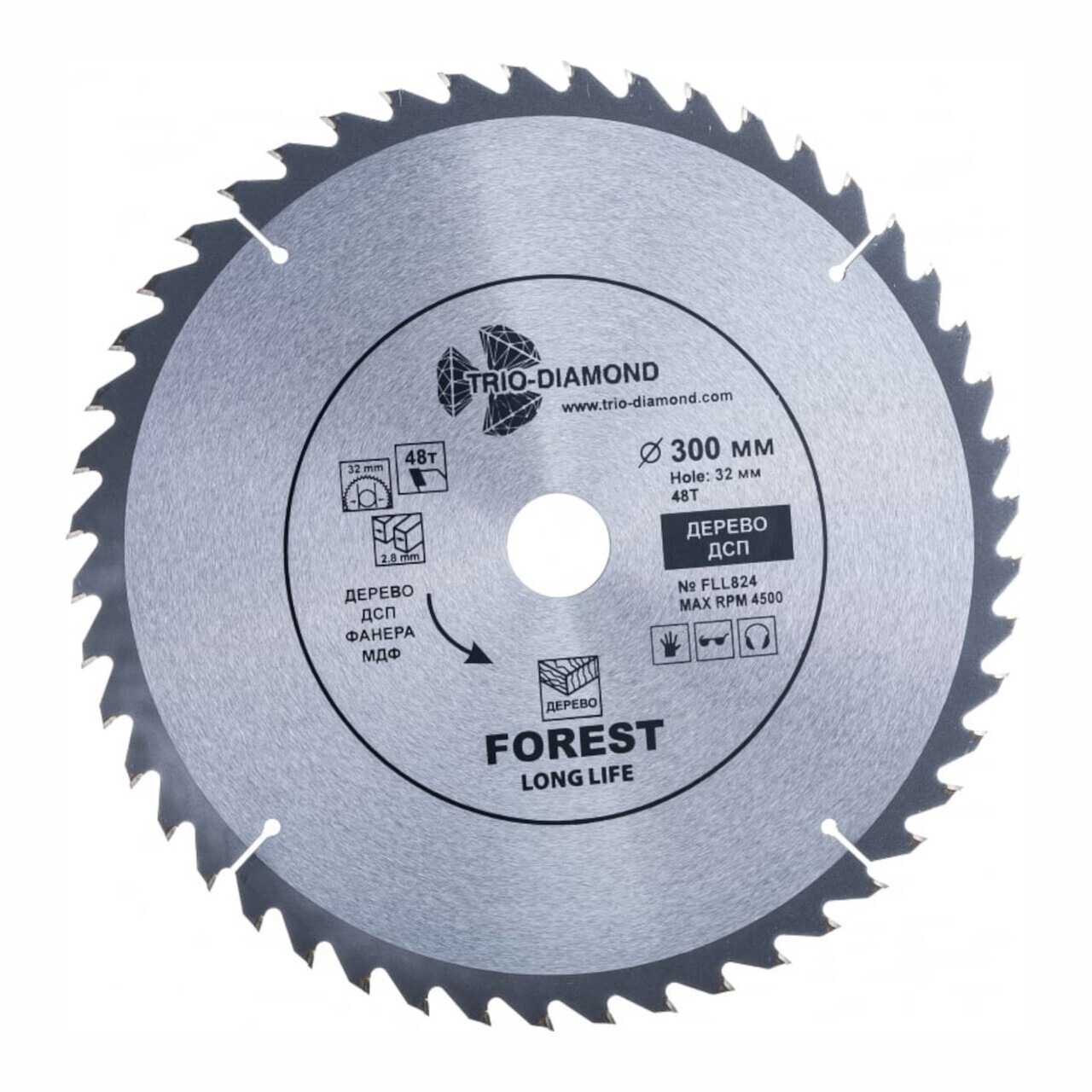 диск пильный TRIO-DIAMOND 300 мм с 48 зубьями