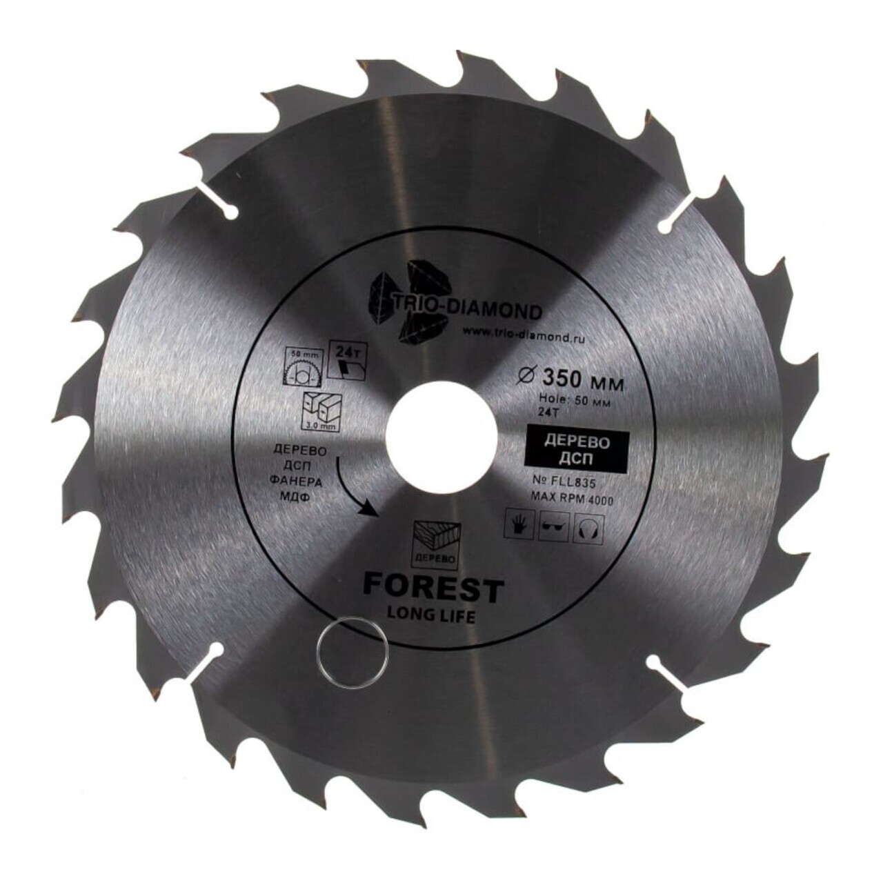 Пильный диск 350x50 мм TRIO-DIAMOND FLL835 для древесины