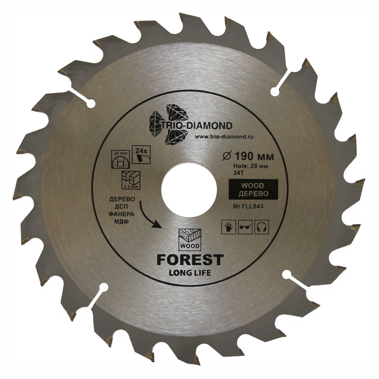 Пильный диск для древесины TRIO-DIAMOND FLL843