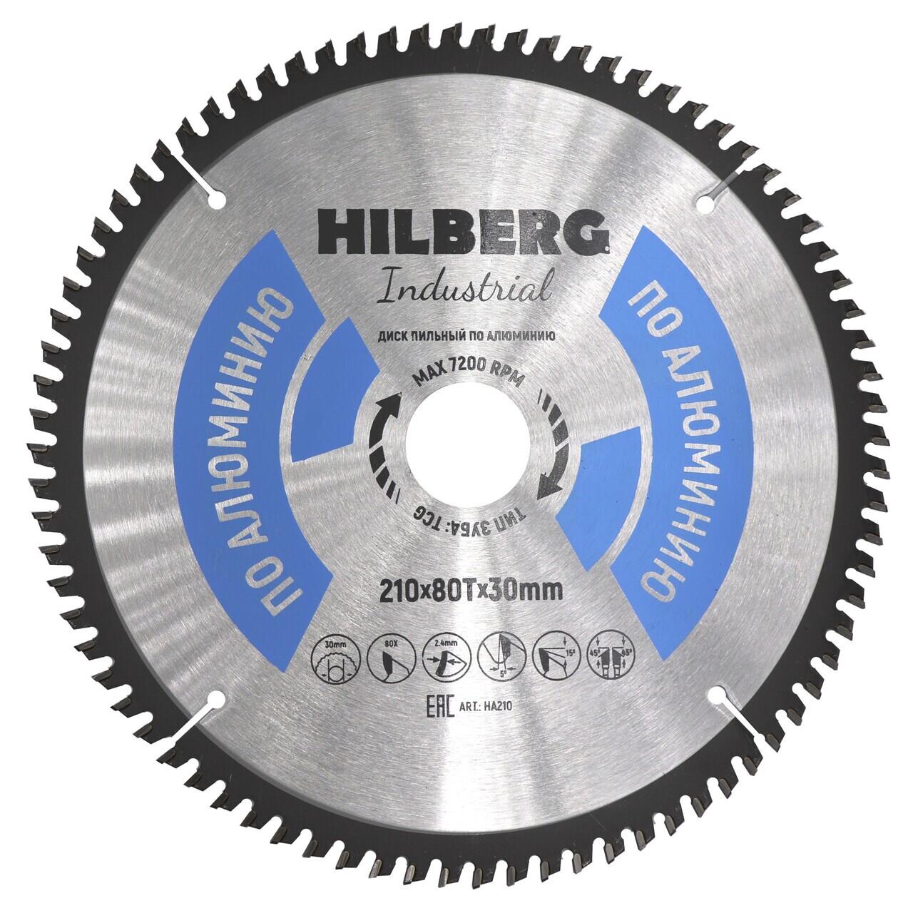 Пильный диск Hilberg HA210 для алюминия
