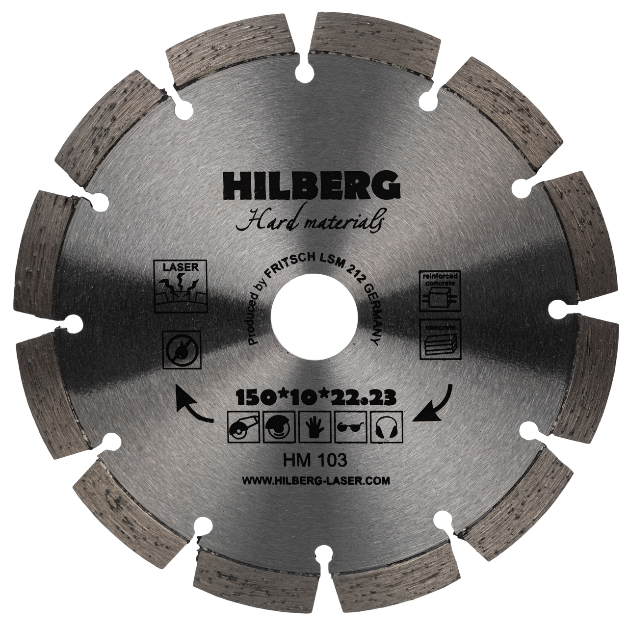 алмазный диск Hilberg 150 мм для резки бетона и камня