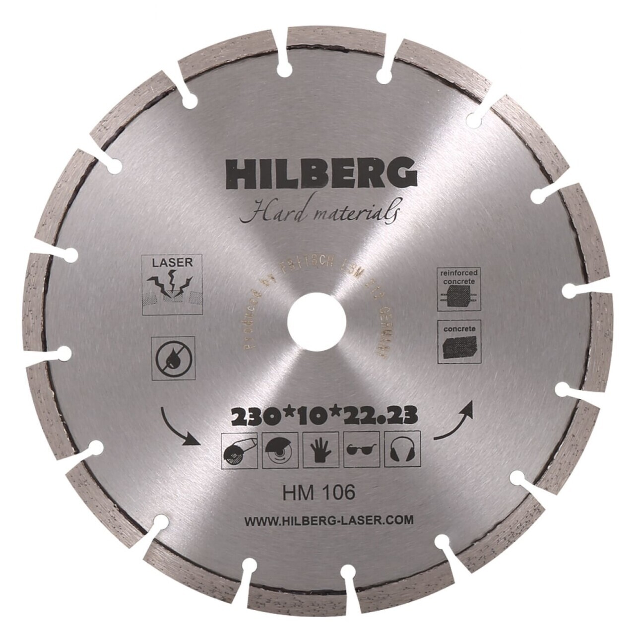 алмазный диск Hilberg HM106 для резки бетона и камня