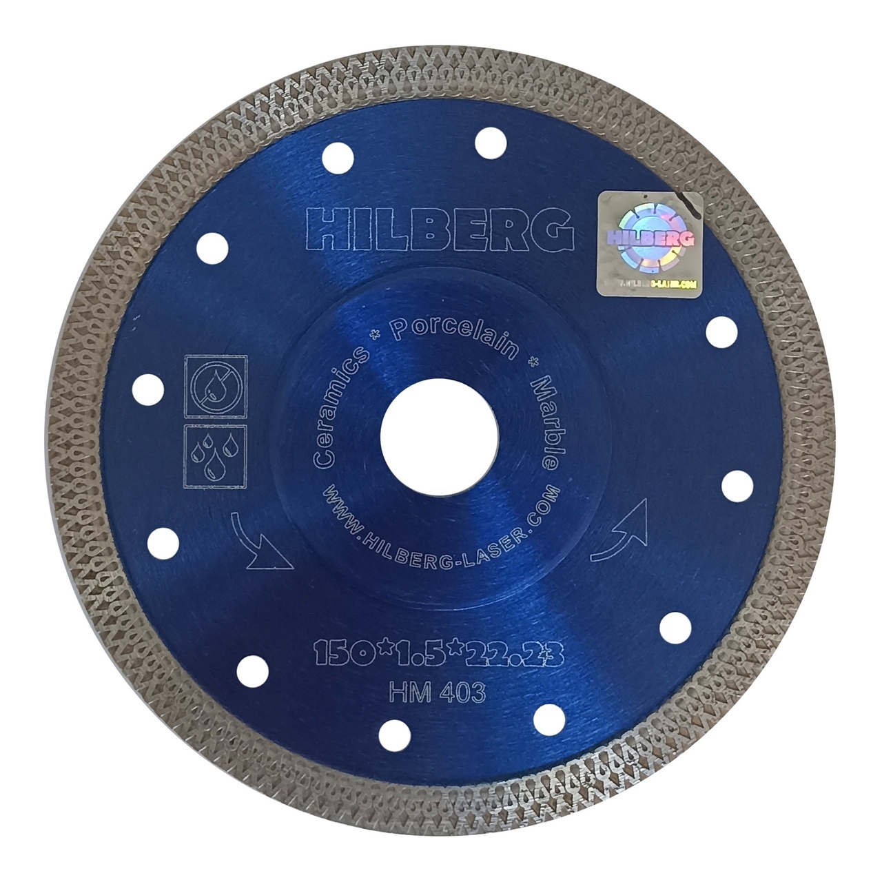 Алмазный диск 150 мм Hilberg Турбо ультратонкий