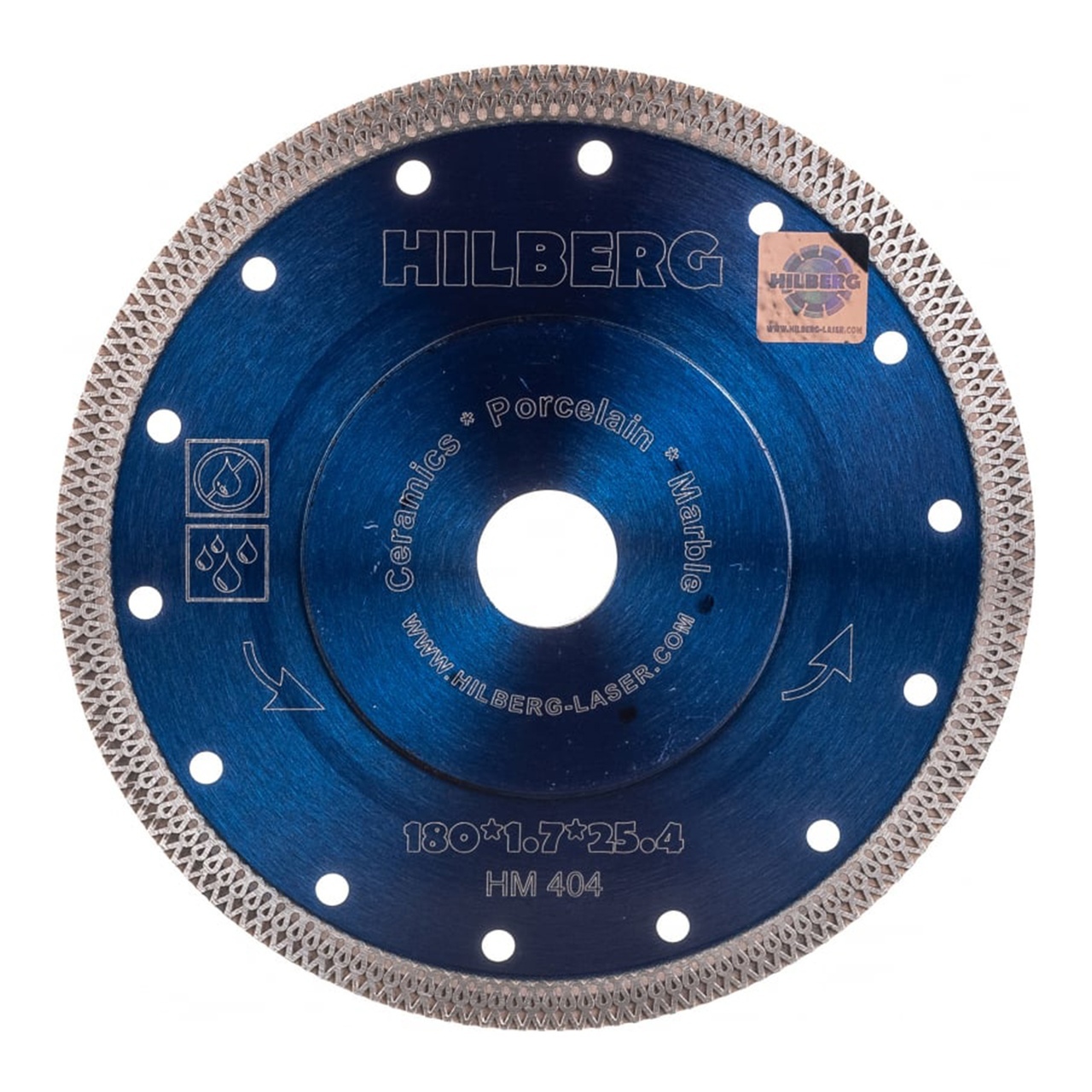 алмазный диск Hilberg Турбо 180*25,4 мм для керамогранита и плитки