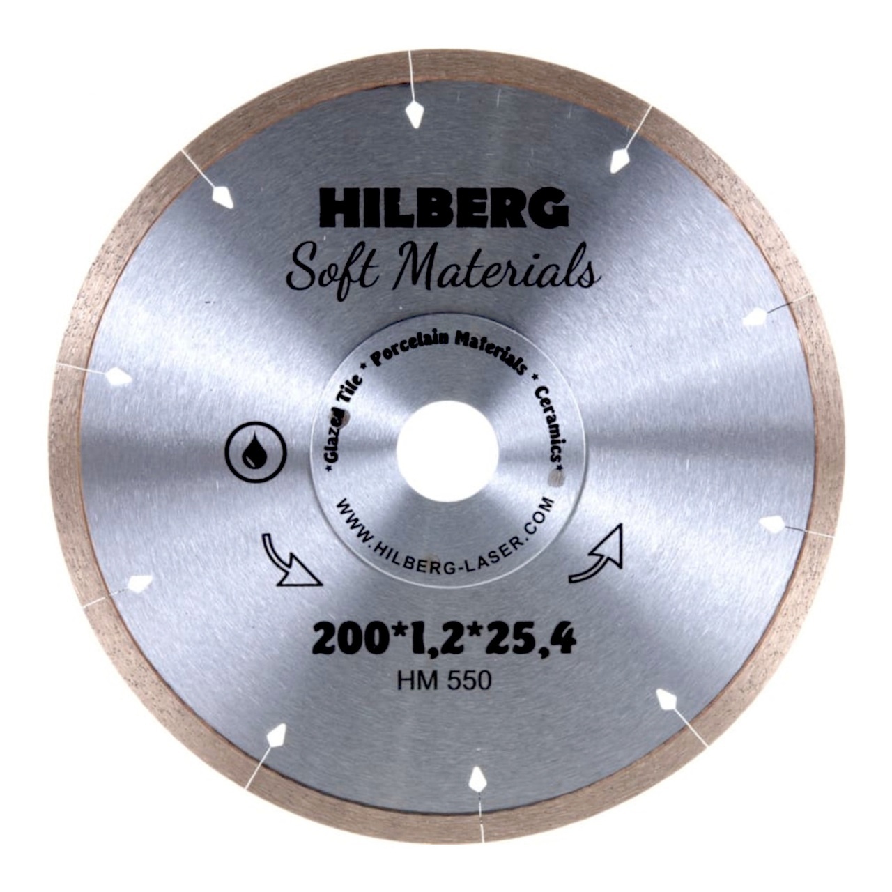 алмазный диск Hilberg 200*25,4 мм для керамики и мозаики