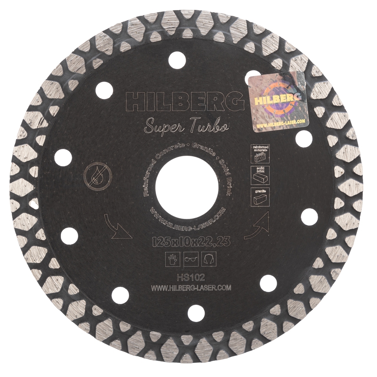 Алмазный диск Hilberg Super Turbo 125 мм для резки HS102