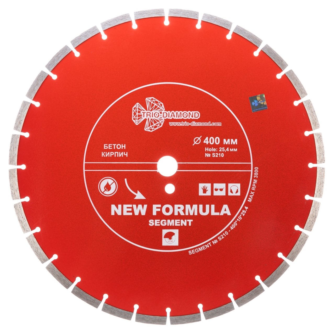 Алмазный диск 400 мм сегментный для резки материала S210