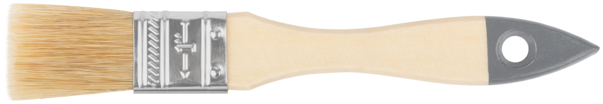 Флейцевая кисть 25 мм с натуральной щетиной и деревянной ручкой