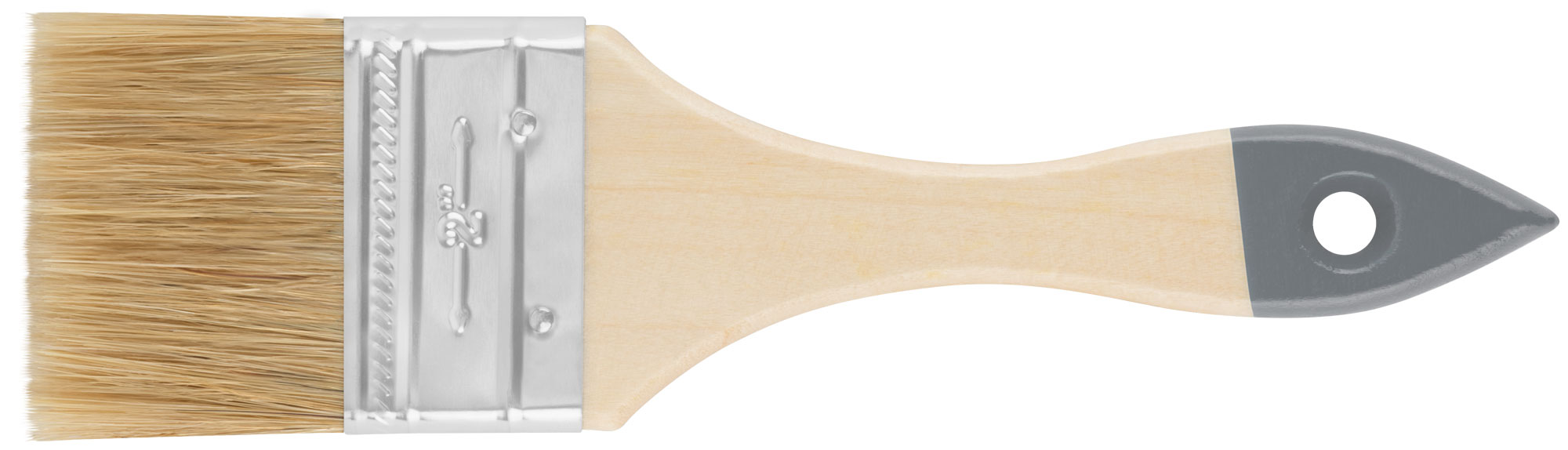 Кисть флейцевая 2 дюйма с натуральной щетиной и деревянной ручкой