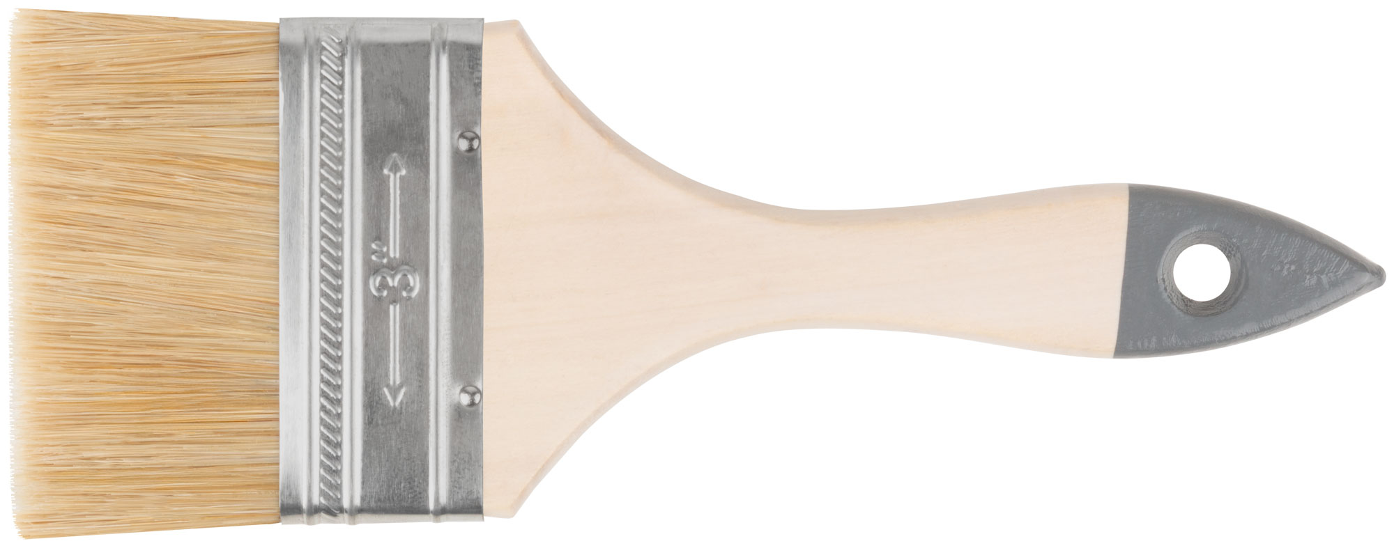 Кисть флейцевая с натуральной щетиной, деревянная ручка