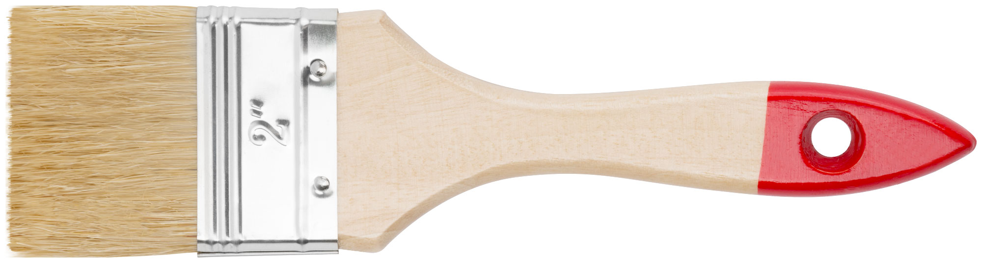 Кисть флейцевая 2" с натуральной щетиной и деревянной ручкой