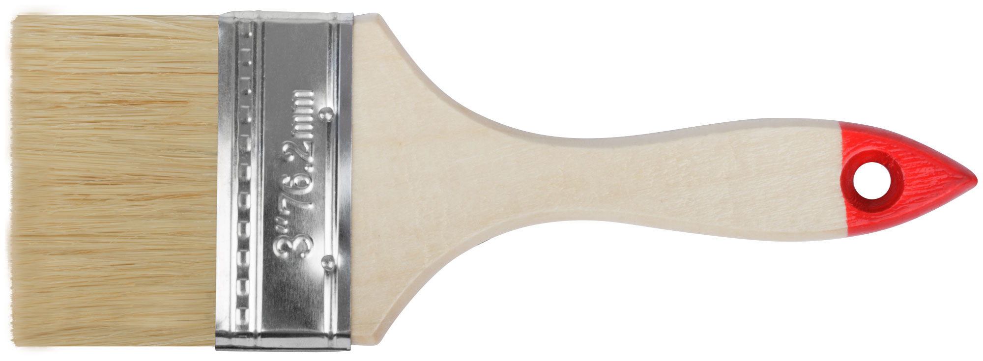 Кисть флейцевая Оптима с натуральной щетиной и деревянной ручкой